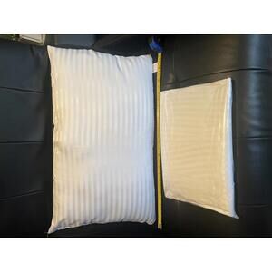 New White Stripe Pillows Queen Standard